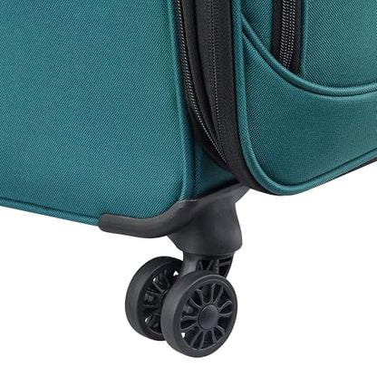 DELSEY PARIS Sky Max 3.0, 24 Inch Checked-Medium Luggage, Teal Blue - color: Teal Blue, size: Checked-Medium, 24 Inch