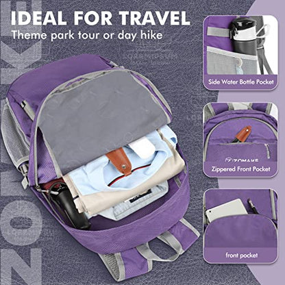 ZOMAKE Lightweight Packable Backpack 30L, Foldable Travel Hiking Daypack - color: Purple