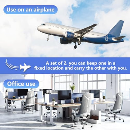 2-Pack Airplane Travel Footrest Hammock - Perfect Airplane Foot Hammock to Relax Your Feet - Travel Essentials Comfy Foot Hanger Plane Footrest for Long Trip