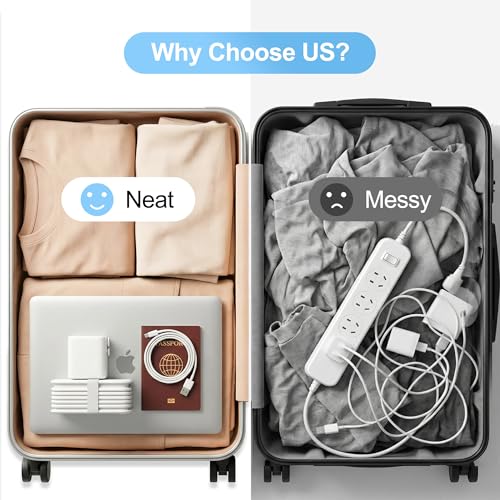 VYLEE Universal Travel Adapter with 6FT Extension Cord - color: White
