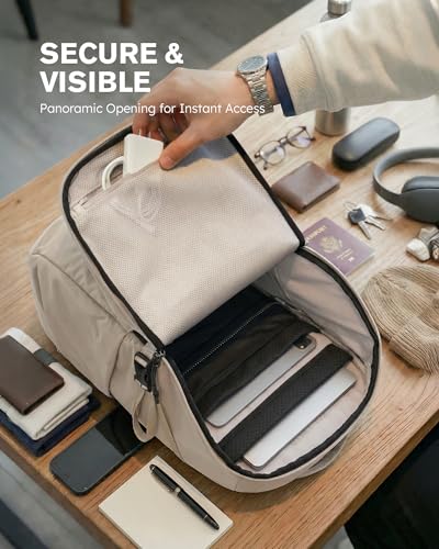 Tolaccea 30L Travel Backpack 15.6" Laptop Carry On Daypack for Work College - color: Kavir White
