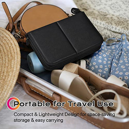 BYOOTIQUE Travel Makeup Brush Bag Foldable Holder Organizer Portable Artist - color: Classic Black