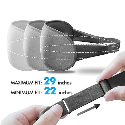 Sleep Mask for Men and Women, 3D Blackout Eye Mask for Side Sleepers, Grey - color: Grey