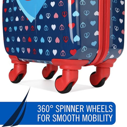 Nautica Kids Luggage - 18" Rolling Hardside Upright Carry-on Suitcase with Spinner Wheels, Peace Print - color: Nautica Peace