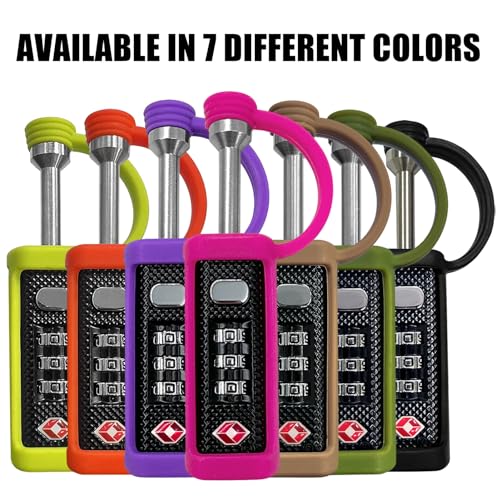 LAFENLIN TSA Padlock 4-Pack for Gun Cases, 3-Dial Combo Lock, Lime | TSA-approved Gun Case Lock for Rifle & Pistol Cases (No Key). Sturdy Alloy Body, Cut-resistant Steel Shaft, Weatherproof - color: Lime