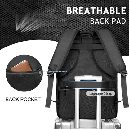 MATEIN Extra Large 45L Travel Backpack, Airline Approved 18 Inch Backpack - color: Black, size: XX-Large