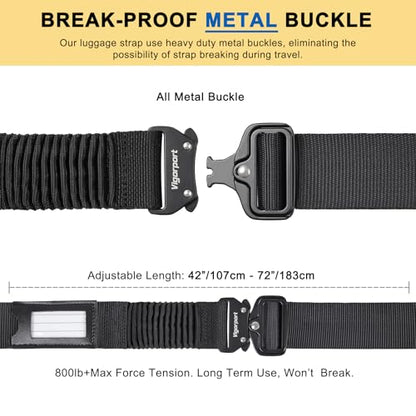 Vigorport Luggage Straps for Suitcases TSA Approved Suitcase Belt