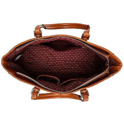 Badgley Mischka Julia 24L Vegan Leather Weekender Duffel Bag - color: Brown