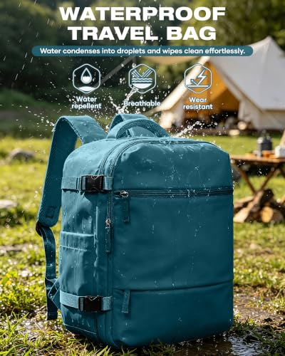 suradar Travel Backpack for Women Men Carry on Backpack - color: A2-peacock Blue