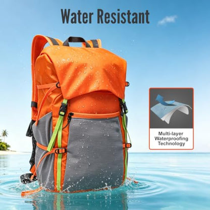 20L Hiking Backpack, Small Lightweight Daypack for Men Women,Orange - color: Orange