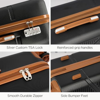 Cosbarn Luggage Sets, Durable 20,24,28 inch Suitcase Sets With Wheels - color: Gray