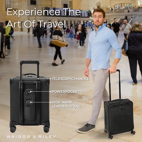 Briggs & Riley Baseline Spinners, 블랙., Briggs & Riley 베이스라인 스피너 - color: 블랙., size: 19-inch Baseline Compact Carry-On