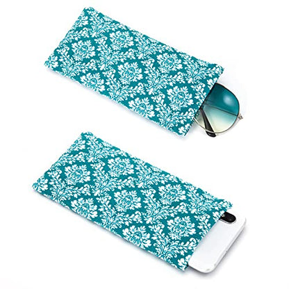 TRIUMPH VISION Eyeglass Case Glasses Case Soft Sunglass Pouch Sleeve 3 Pack - color: Multi(paisley)