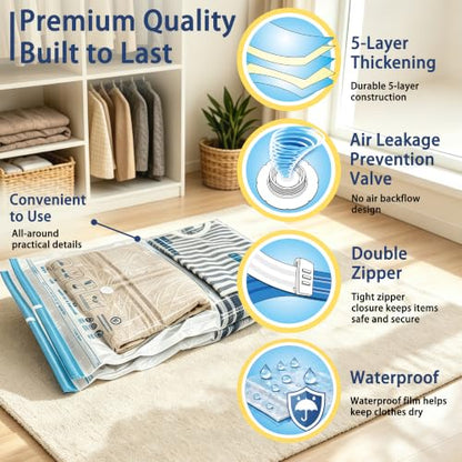 XXL Jumbo Vacuum Storage Bags, for Blanket, Bedding, Comforters - size: 8-XXL
