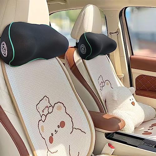 Really Soft Car Headrest Pillow, Neck Pillow for Car with Adjustable Strap - color: Blue