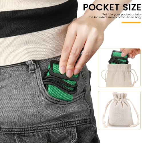 Adjustable Elastic Luggage Straps for Suitcase, Travel Bungee Straps | Multi-Purpose Compact Travel Accessory to Secure Extra Luggage Bags and Free Your Hands On Trips - color: Green, Red, Rainbow