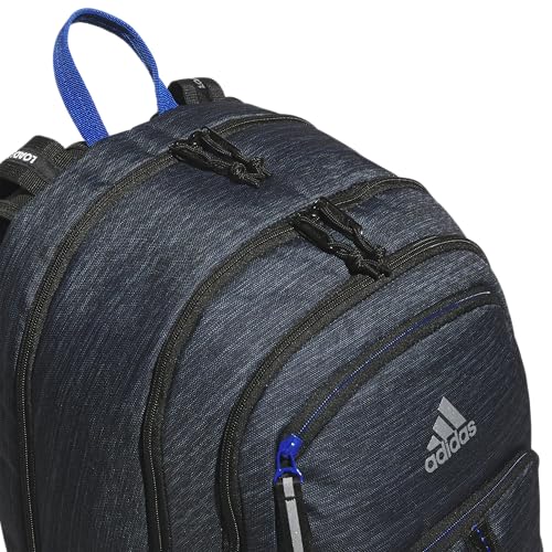 adidas Prime School Backpack 37L | Padded 17-In. Laptop Sleeve, Water-Bottle Pockets, LoadSpring Carry, Rolls With Your Suitcase, School Gym & Travel Ready - color: Two Tone Black/Team Royal Blue/Silver Metallic/7a