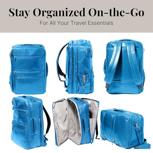 Baggallini Modern Convertible Travel Backpack - color: Cerulean Gloss Ripstop