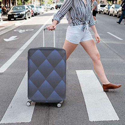 HYPER VENTURE Travel Luggage Cover Suitcase Protector Fits 18-22 Inch, S - color: Blue Cube, size: S