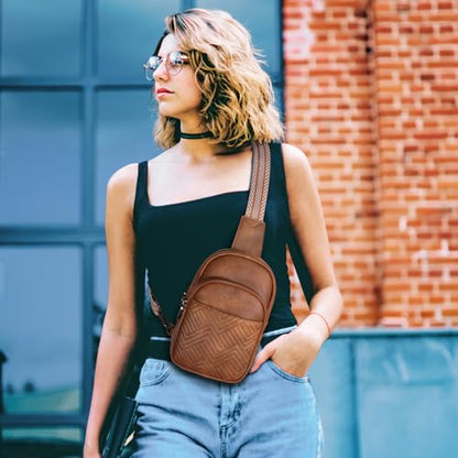 Leather Crossbody Bags for Women Small Anti Theft Sling Purse - color: Twilight Grey
