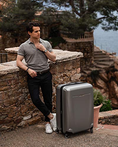 Samsonite Winfield 3 DLX Hardside Expandable Luggage with Spinners, Silver, Checked-Large 28-Inch - color: Silver, size: Checked-Large 28-Inch