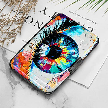 ELFISH RFID Aluminum Wallet Credit Card Protector Case Holder for Men Women - color: Big Eye