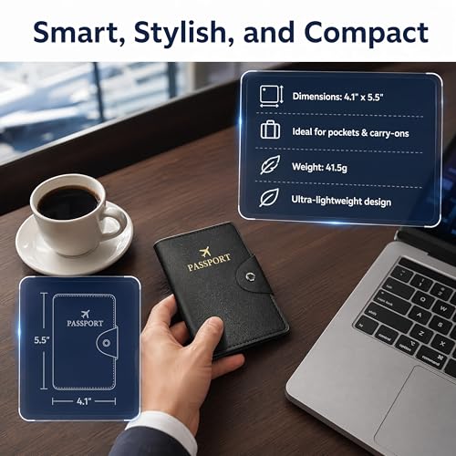 Passport Cover Travel Wallet Holder Case PU Leather Black - color: Black