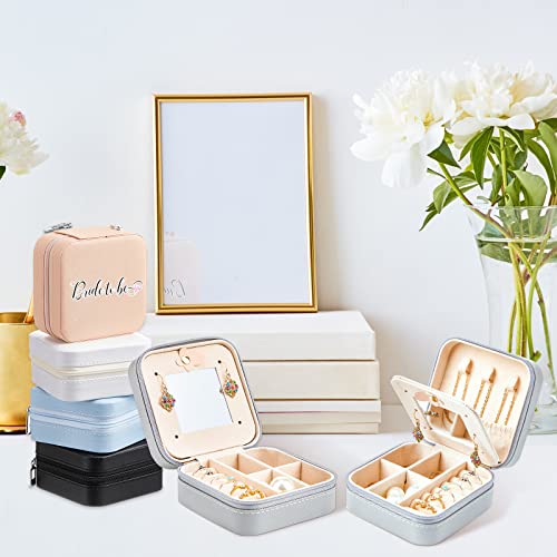 Bucherry 10 Pcs Mini Travel Jewelry Case with Mirror - color: Multi Colors