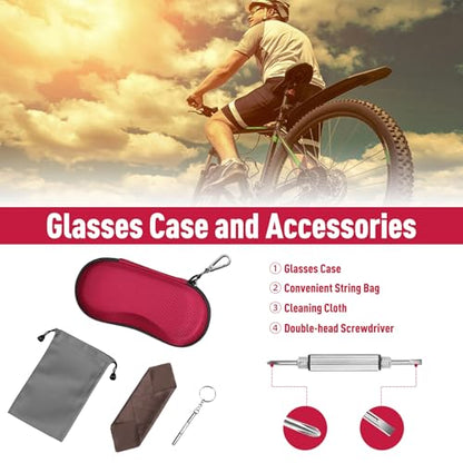 FINTIE Sunglasses Case, Hard EVA Shell Shockproof Sport Glasses Case - color: Red