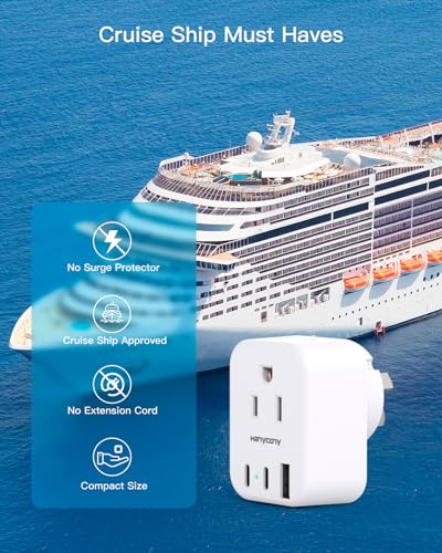 HANYCONY US to Australia New Zealand Plug Adapter, Type I Power Adapter - style: Type I - Australia China