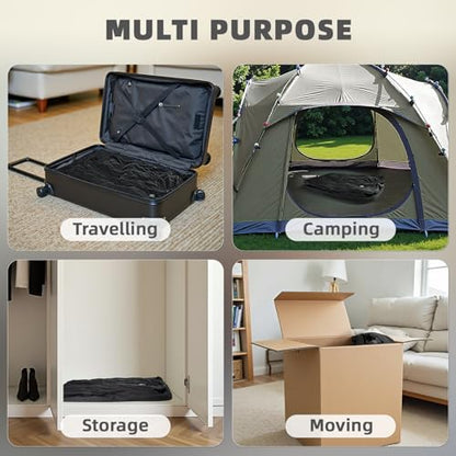 Vacuum Bags for Travel with Wireless Pump, Compression Seal Bags for Clothing Space Saver 33L Professional IP67 Reusable Packing Organizers for Luggage, Suitcases and Backpack(2PC+1 Pump) - style: Vacuum Bag-Beehive-2pcs