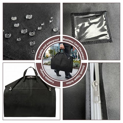 1 Pack PEVA Waterproof Long Garment Bag Clear Window 24x63 In Black - size: 24 × 63 in