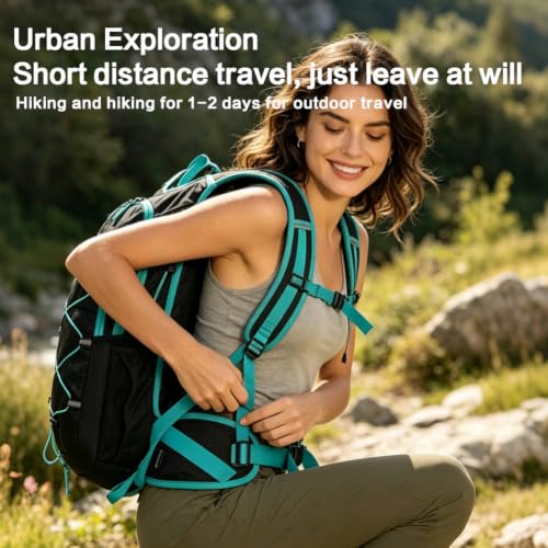 15L Hiking Backpack Small Travel Camping Packable for Men Women，Blue - color: Gray