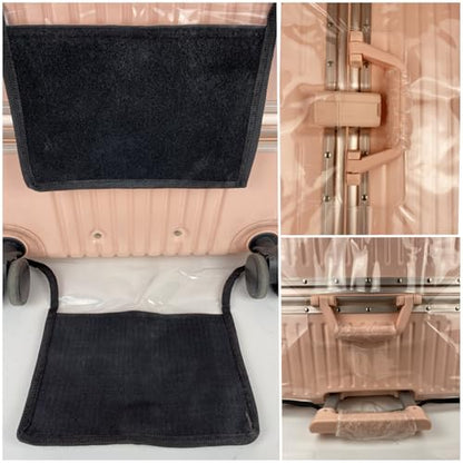 JZRSuitcase 수하물 커버 프로텍터 투명 PVC 두꺼운 방수, 블랙., 24인치 - color: 블랙., size: 24인치