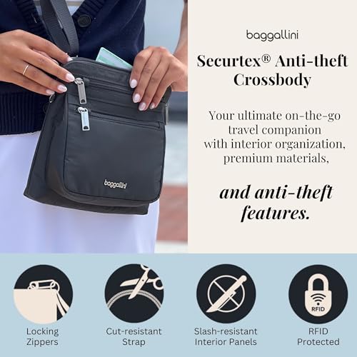 Baggallini Securtex Anti-Theft Crossbody - color: Thyme