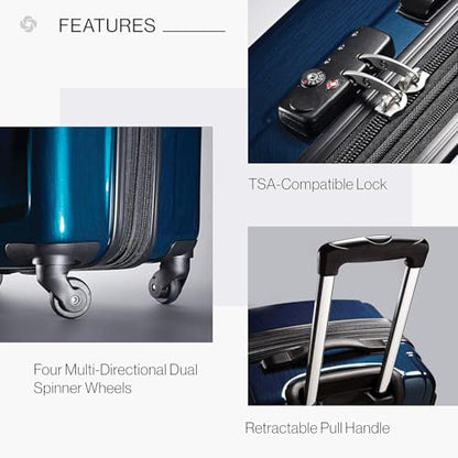 Samsonite Winfield 2 Hardside Expandable Luggage with Spinner Wheels, Deep Blue, Checked-Large 28-Inch - color: Deep Blue, size: Checked-Large Spinner