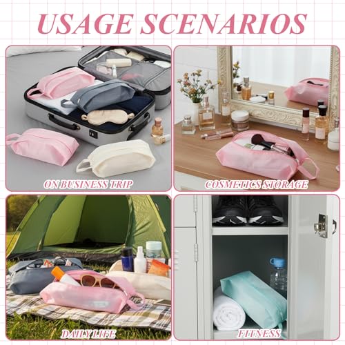 4 PCS Travel Underwear Organizer Bag, Underwear Travel Bag with Zip Handle, Compression Portable Underwears Bags for Luggage Storing Clothes Panties Cosmetics