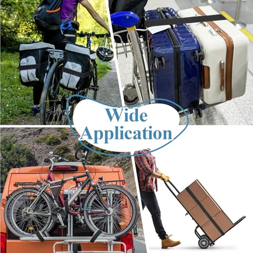 PEASUG Tie Down Straps, 4 Pack Lashing Straps with Buckles for Packing - color: Black, size: 1" x 7.8'