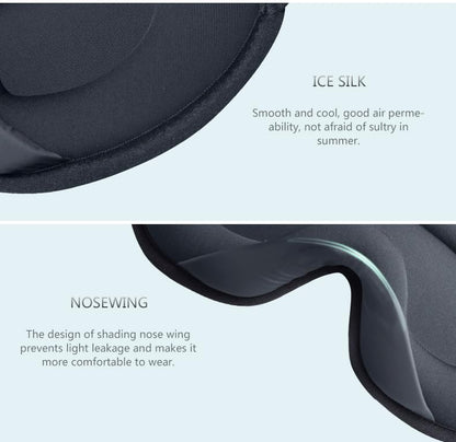 Eye Mask for Sleeping Light Blocking,Side Sleeper Women Men, 3D Contoured Cup Sleeping Mask, Soft Breathable Sleep Eye Mask with Adjustable Elastic Strap for Flight Nap，Black-3D - color: Black