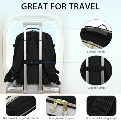 KROSER Laptop Backpack Computer Backpack 17 Inch Men-Beige/Black/Army Green - color: Beige/Black/Army Green