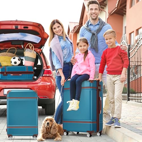 Carry on Luggage with Wheels 4 Piece Hardshell Suitcase Set Spinner,A4 - color: A4
