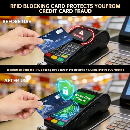 RFID Blocking Card 6 Pack, Credit Card Protector