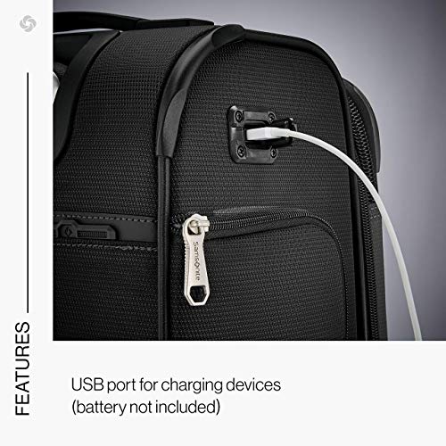Samsonite Solyte DLX Softside Expandable Luggage with Spinner Wheels, Midnight Black, Carry-On 20-Inch - color: Midnight Black, size: Carry-On
