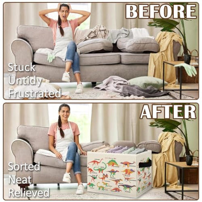 Dinosaur Boy Nursery Storage Bins Box Collapsible Basket - color: Color40