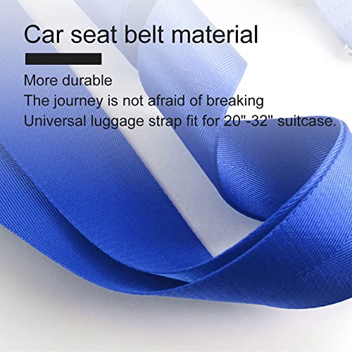 Veki Cross Luggage Straps Set TSA Approved with Lock, Blue*4pcs - color: Blue, size: 4pcs
