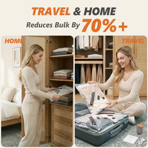 Rechargeable Wireless Pump Travel Vacuum Bags Set - size: 15 Combo Size
