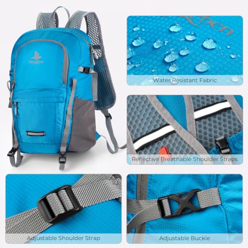 20L Small Hiking Backpack for Women Men,Lightweight Packable Travel Daypack - color: Blue