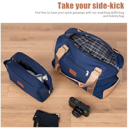 Cobens Luggage Sets 5 Piece, Suitcase with Wheels, 20/24/28inch, DarkBlue | Water-Resistant ABS Hard Shell, 360°Detachable Spinner Wheels, Tsa Lock, Large Checked Travel Suitcases for Family - color: DarkBlue