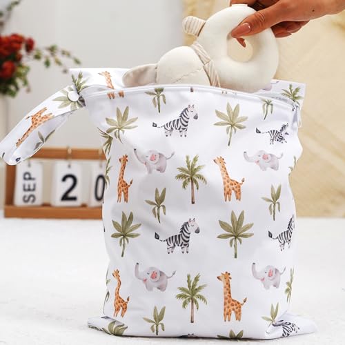 Happy Flute 3 Set Wet Bag Storage Bag Zipper Waterproof Washable - color: EF643