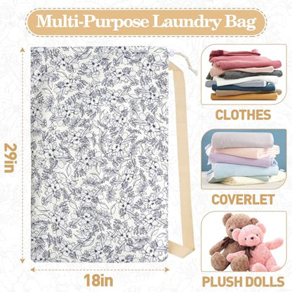 Laundry Bag Backpack for Dorm & Travel, 29 x 18" Large Dirty Bag - color: Vegetable Print